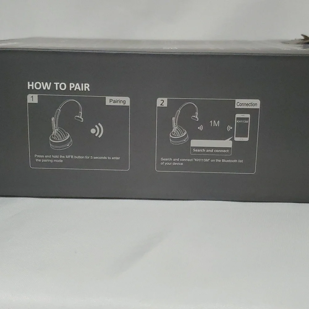 Mopchnic Bluetooth Headset, Wireless Headset w Microphone AI Noise Canceling - Picture 13 of 13